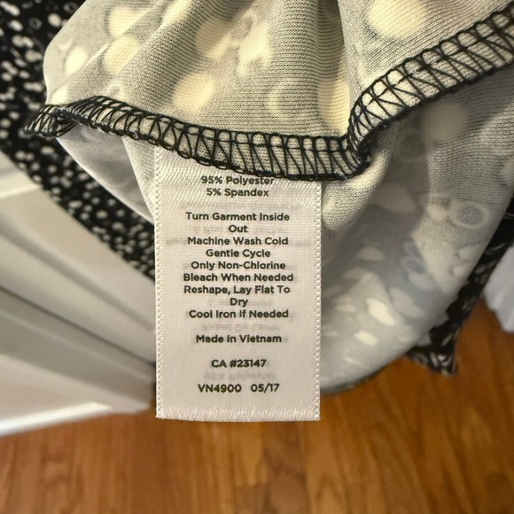 Talbots Petites‎ Black White Polka Dot Tie Sleeve Dress Size LP Large Classic - Picture 6 of 7